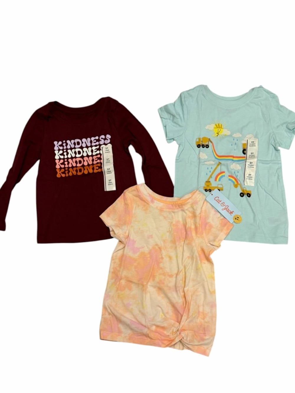 CAT & JACK Shirt Bundle Short Sleeve Long Sleeve 2T
